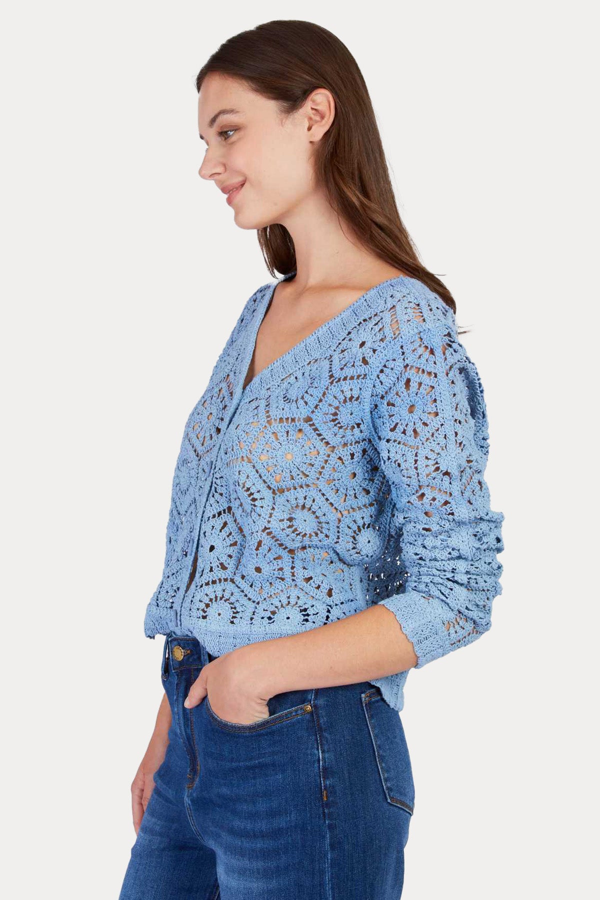 Rene Derhy Filou Relaxed Fit Lazer Kesim Örgü Triko Ceket