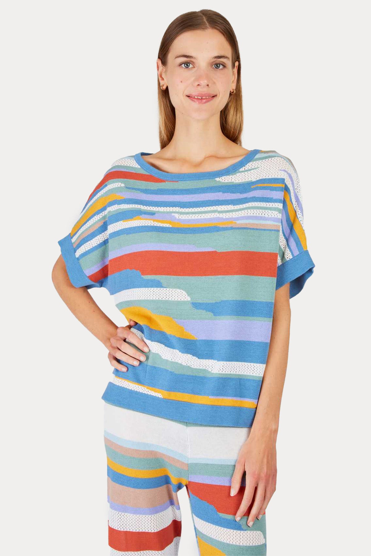 Rene Derhy Effie Geniş Kesim Lazer Delikli Triko