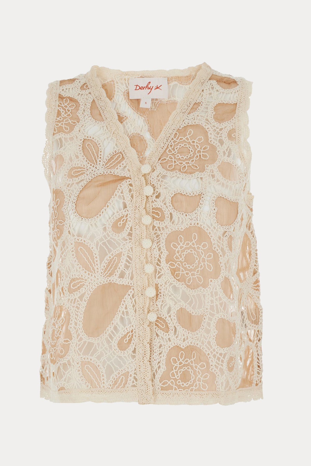 Rene Derhy Beaulieu Dantel Nakışlı Bluz