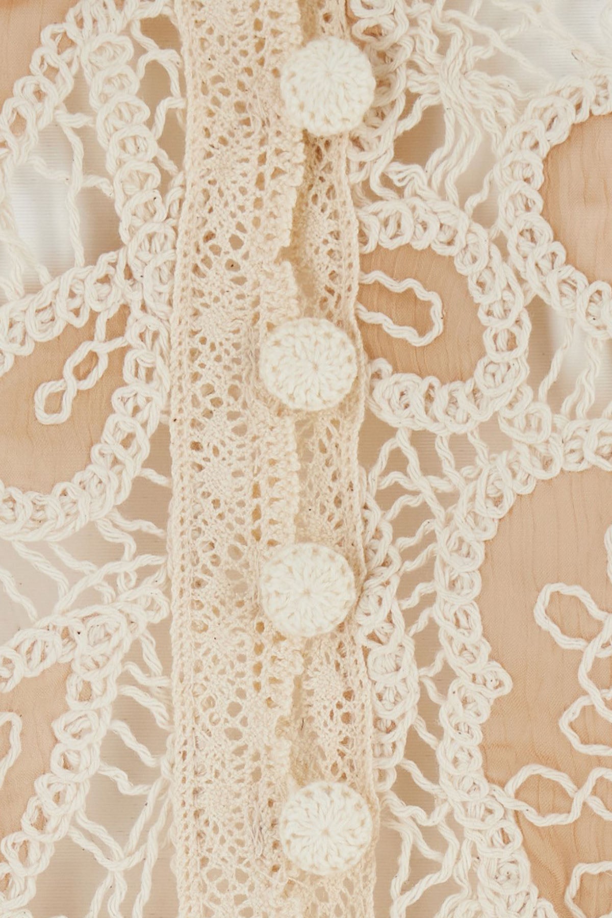 Rene Derhy Beaulieu Dantel Nakışlı Bluz