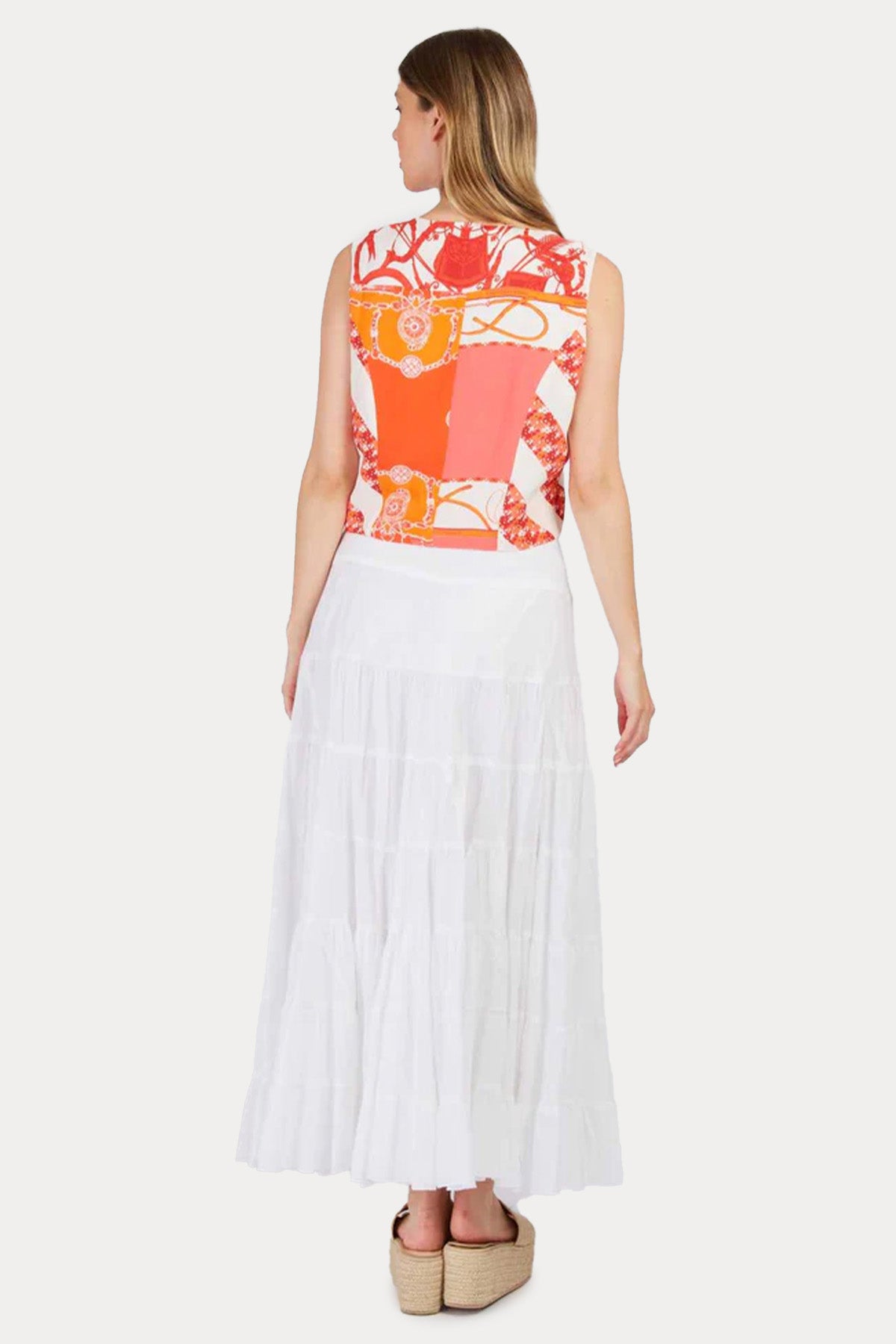 Rene Derhy Lucinda V Yaka Renkli Desenli Yelek