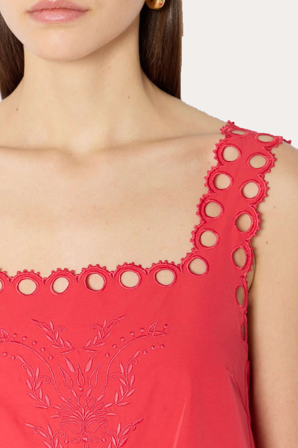 Berenice Rizzy Regular Fit Dantel Nakış Mini Elbise