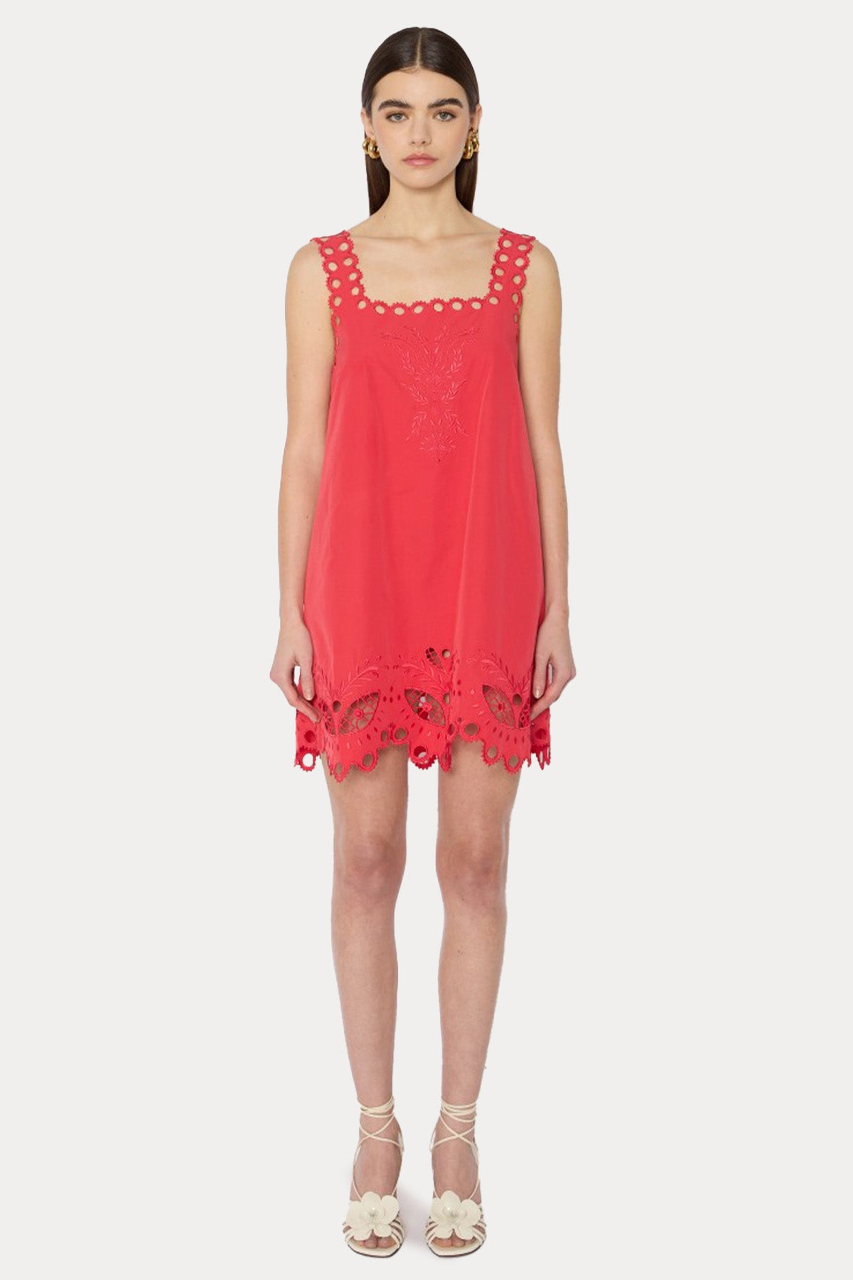 Berenice Rizzy Regular Fit Dantel Nakış Mini Elbise