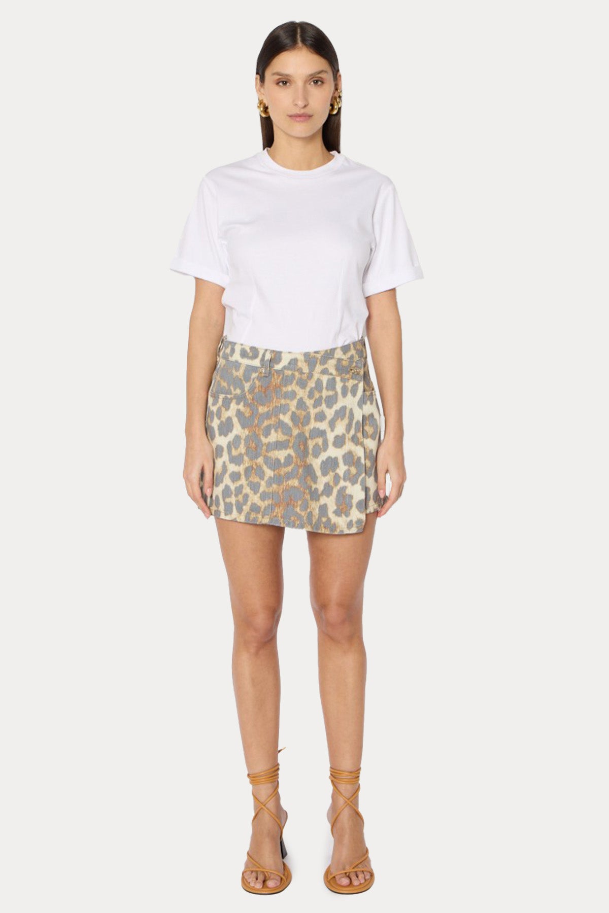 Berenice Jery Leopar Desenli Şort