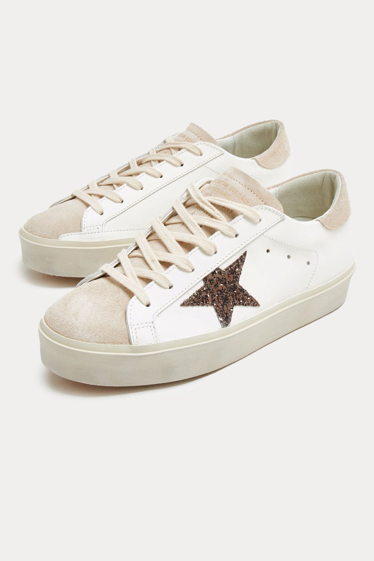 Golden Goose Hi-Star Payetli Süet Sneaker Ayakkabı