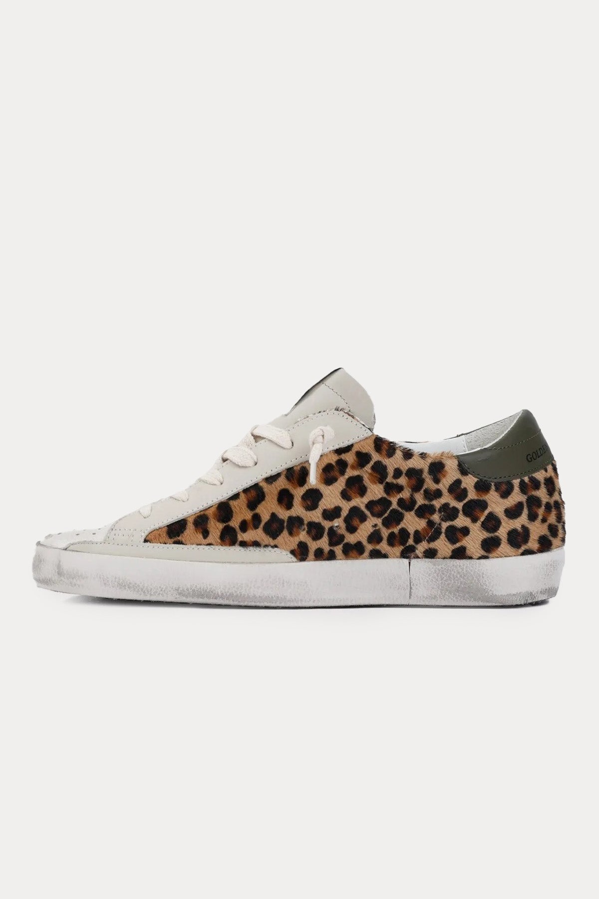 Golden Goose Super-Star Leopar Desenli Deri Sneaker Ayakkabı