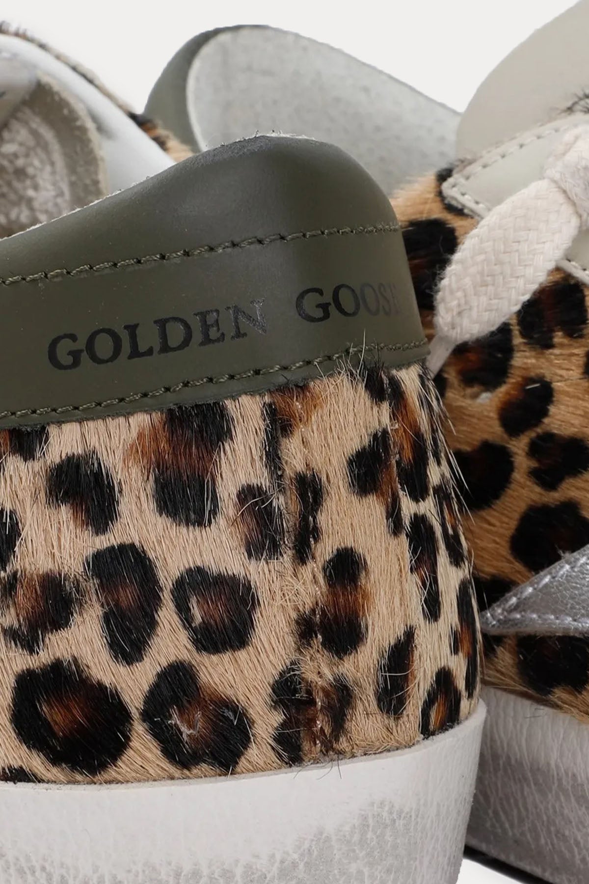 Golden Goose Super-Star Leopar Desenli Deri Sneaker Ayakkabı
