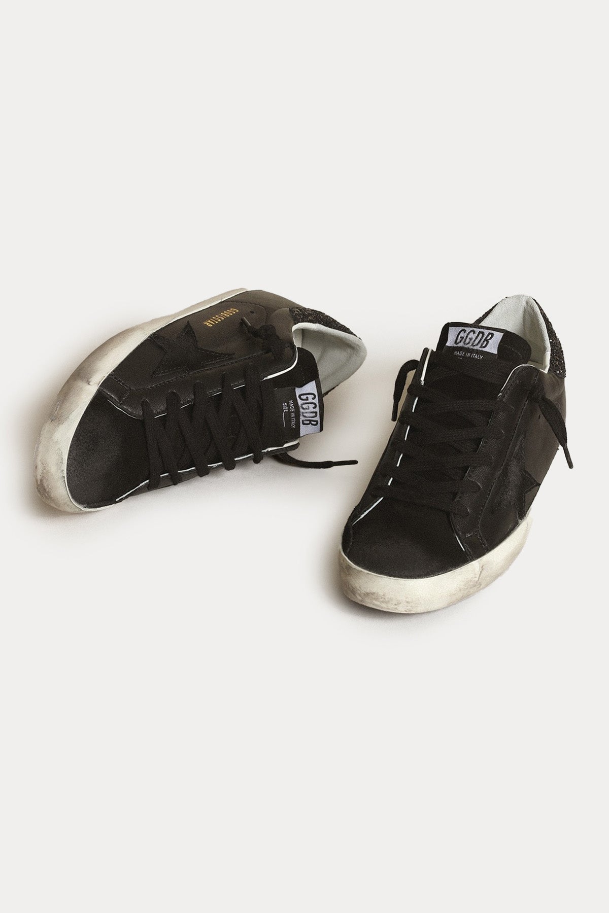 Golden Goose Super-Star Payetli Deri Sneaker Ayakkabı
