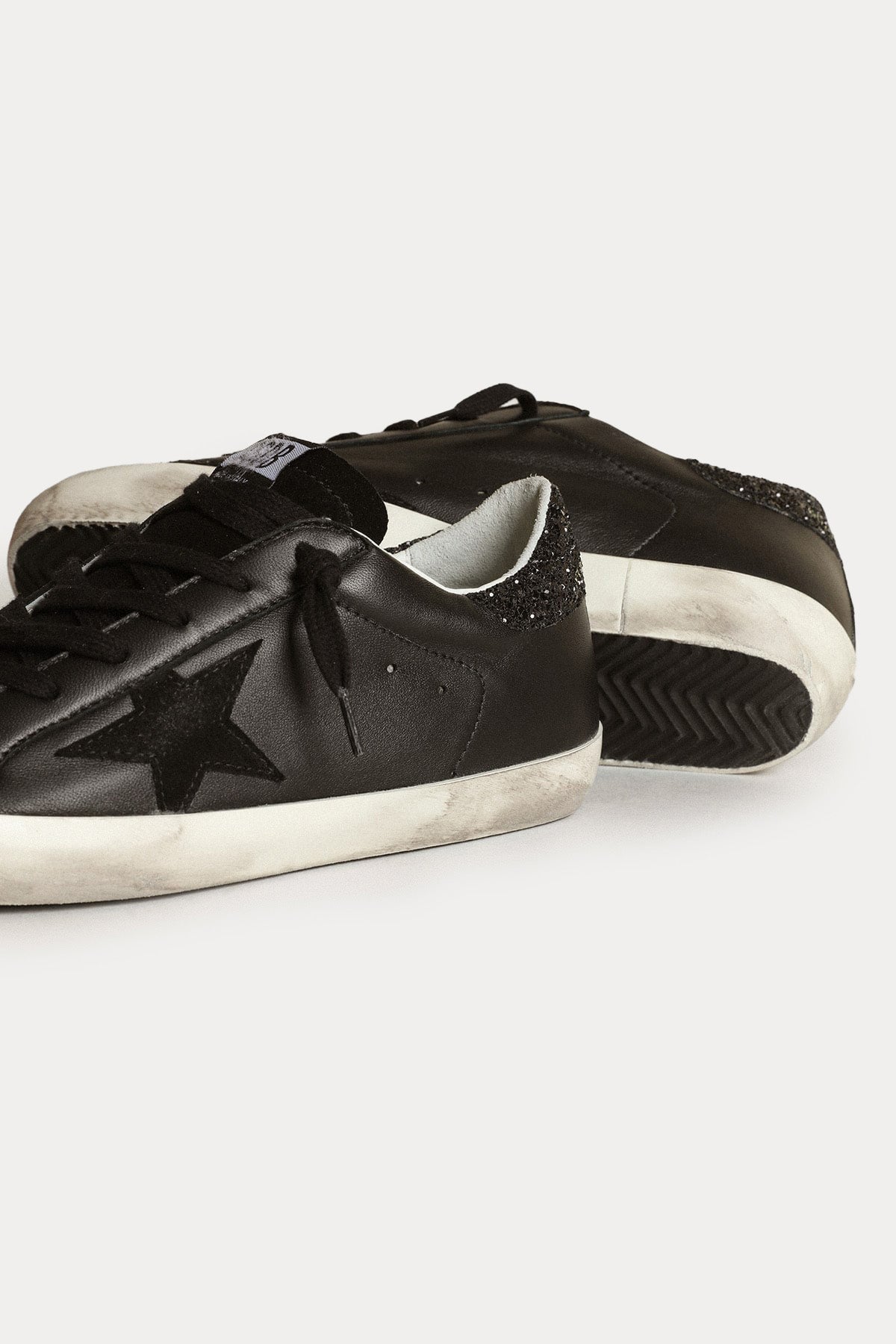 Golden Goose Super-Star Payetli Deri Sneaker Ayakkabı