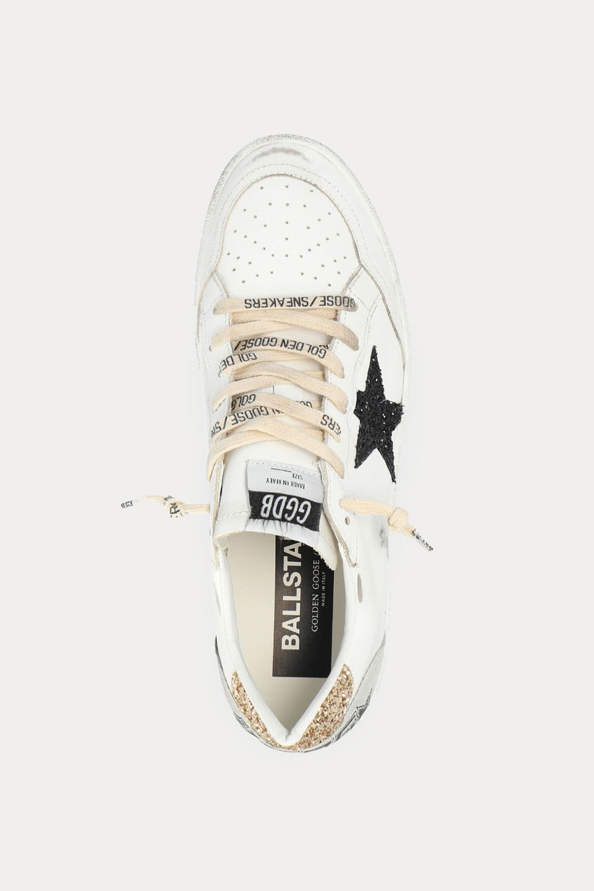 Golden Goose Ball-Star Payetli Deri Sneaker Ayakkabı-Ayakkabı-Libas