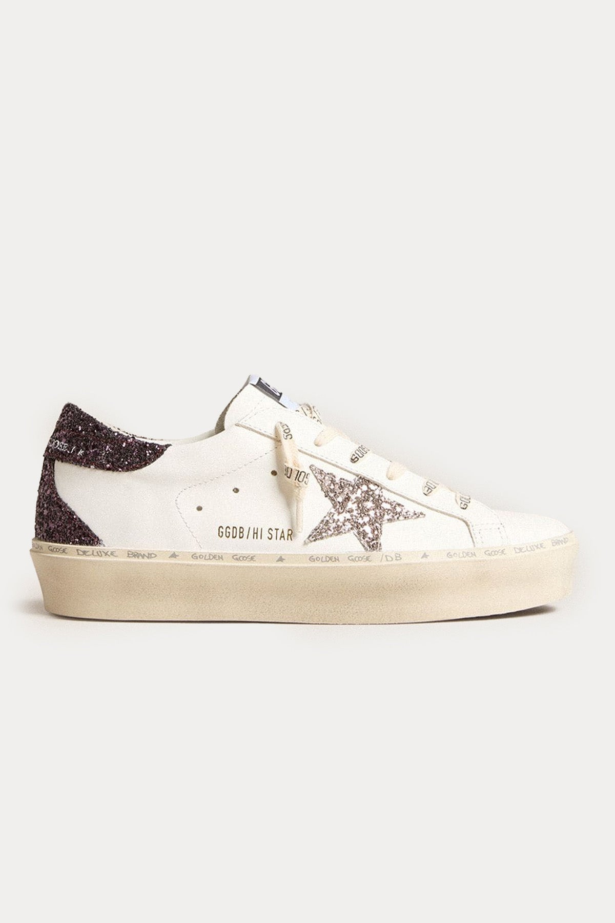 Golden Goose Hi-Star Payetli Deri Sneaker Ayakkabı