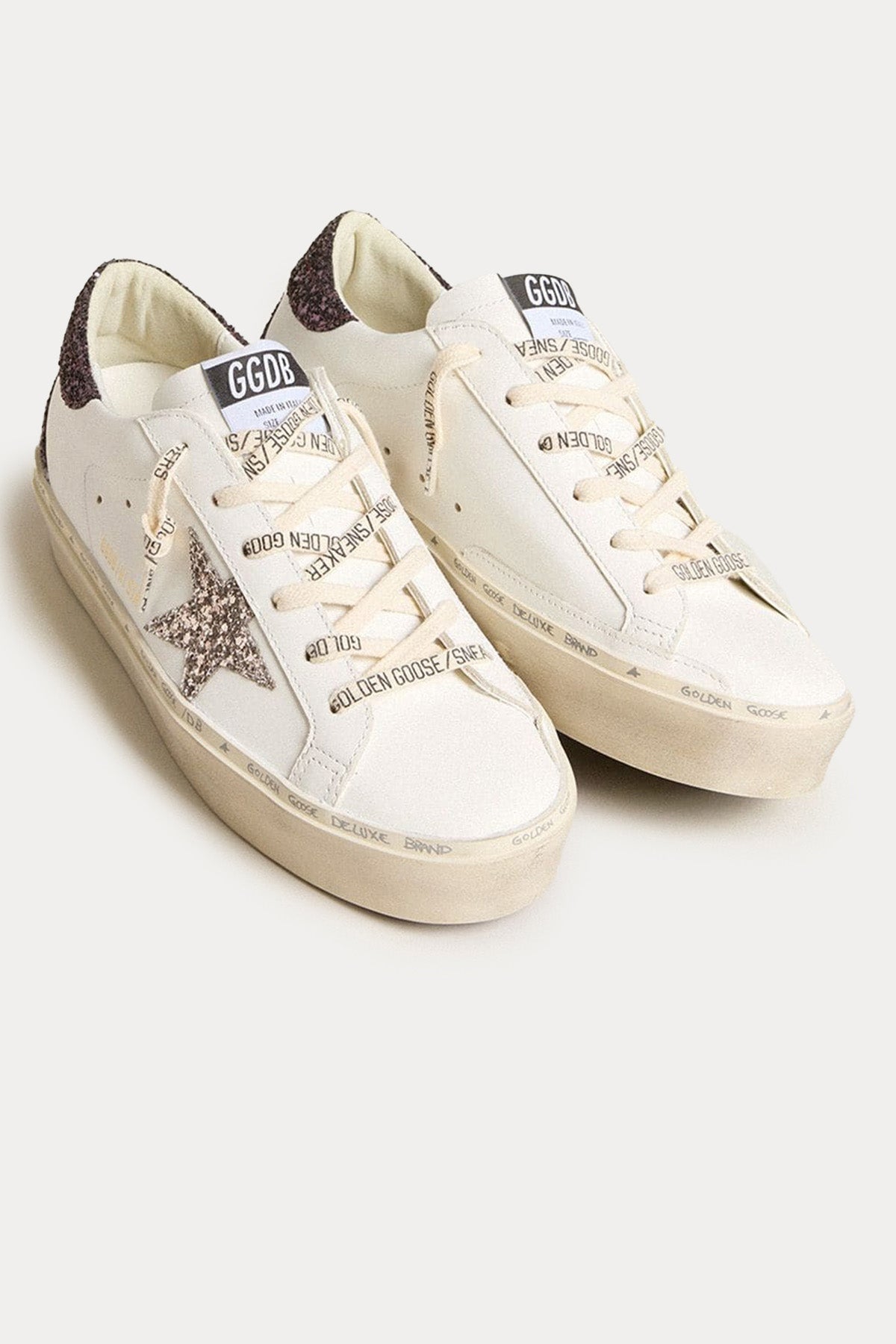 Golden Goose Hi-Star Payetli Deri Sneaker Ayakkabı