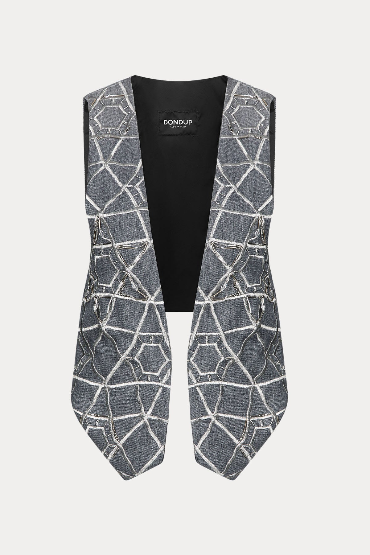 Dondup Boncuk Aksesuarlı Nakışlı Yelek