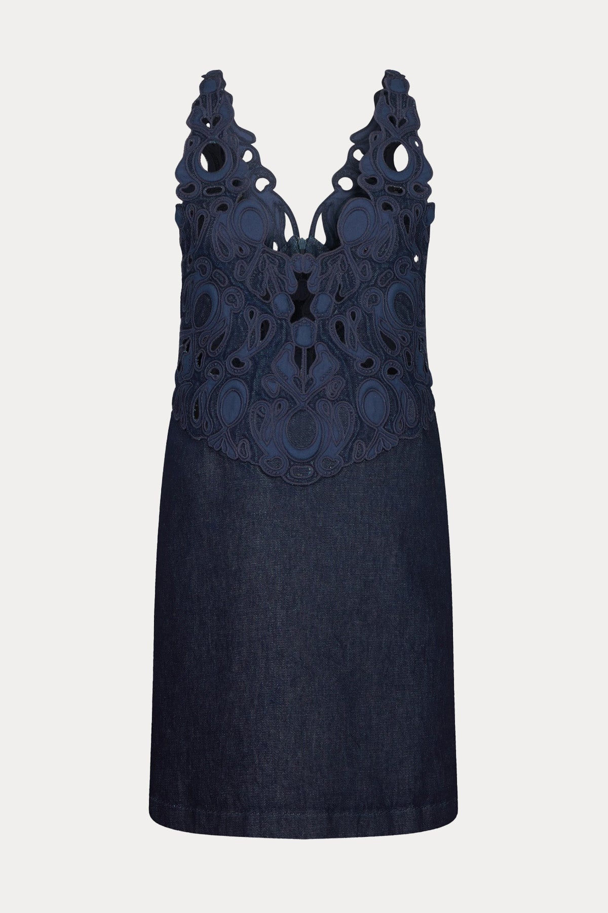 Dondup Lazer Kesim Nakışlı Mini Elbise