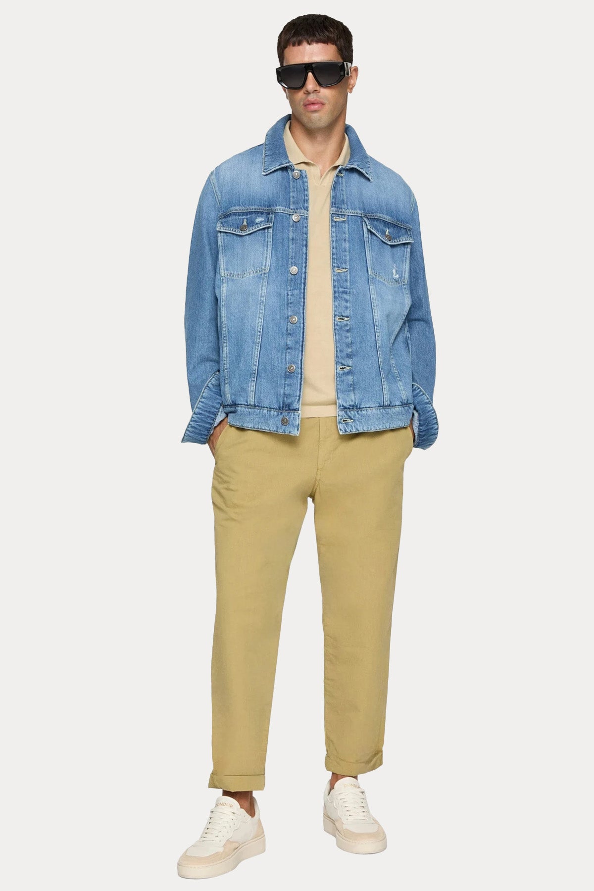 Dondup Slim Fit Yıkamalı Denim Ceket