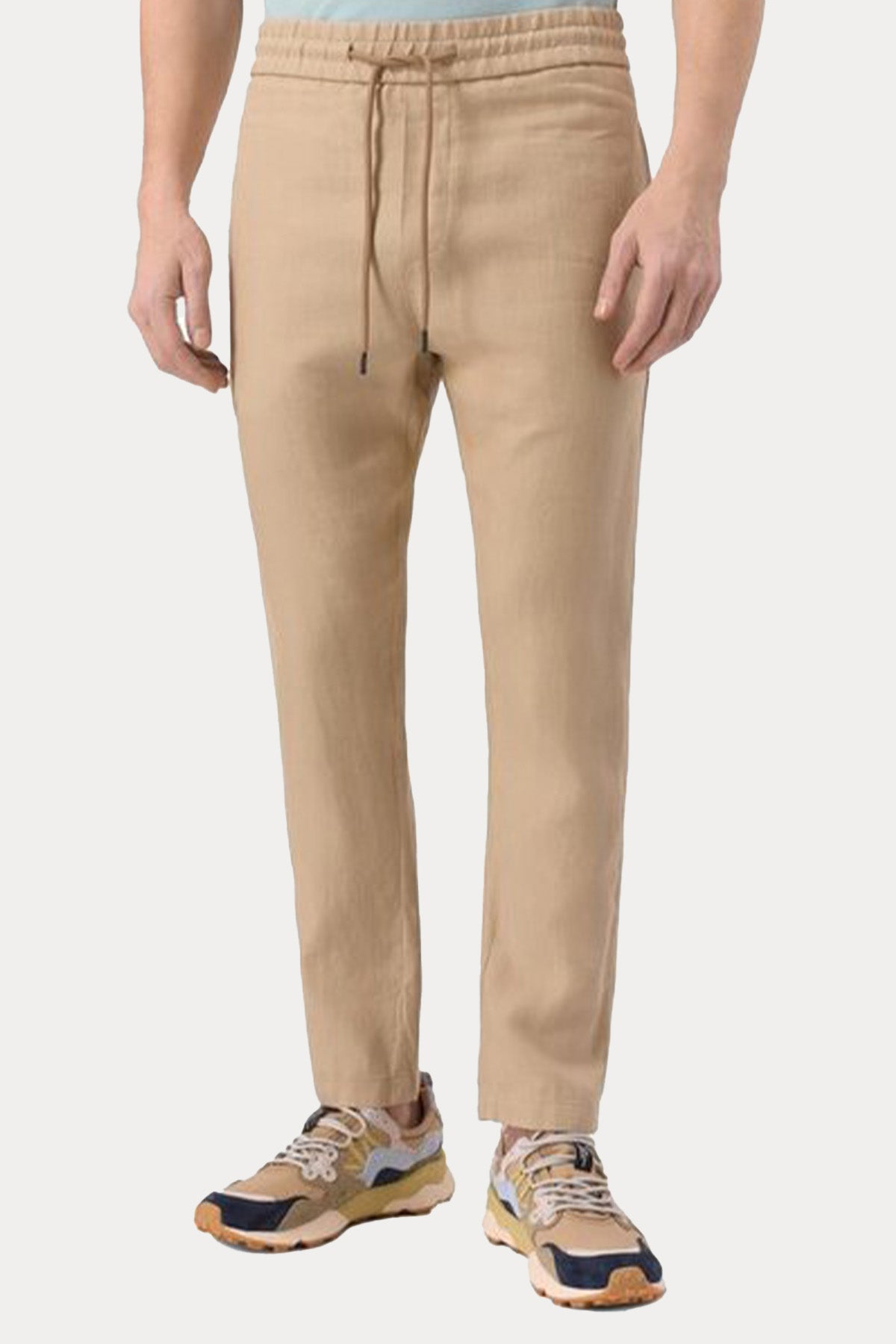 Dondup Regular Fit Beli Lastikli Keten Jogger Pantolon