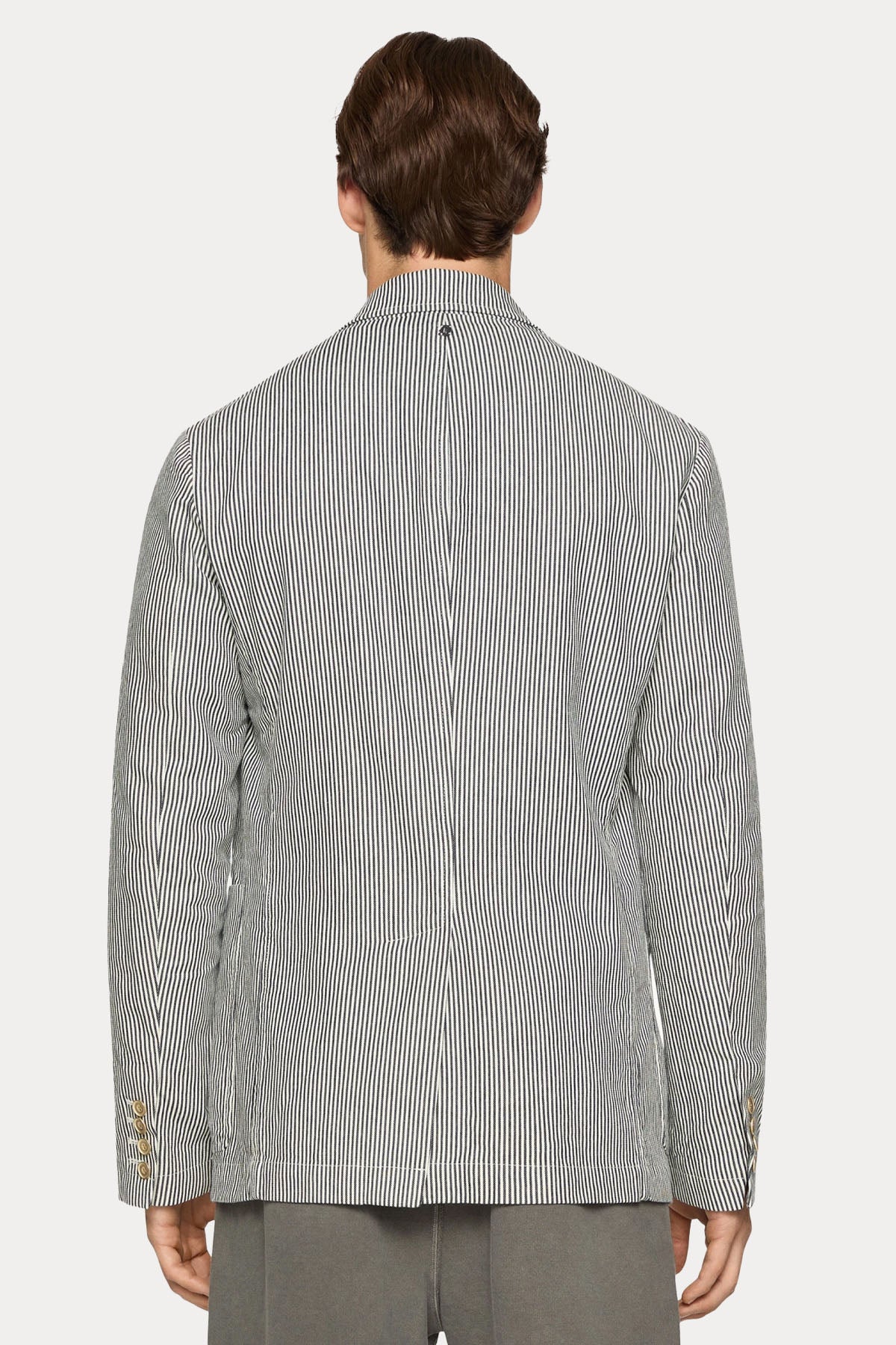 Dondup Çizgili Kruvaze Spor Blazer Ceket