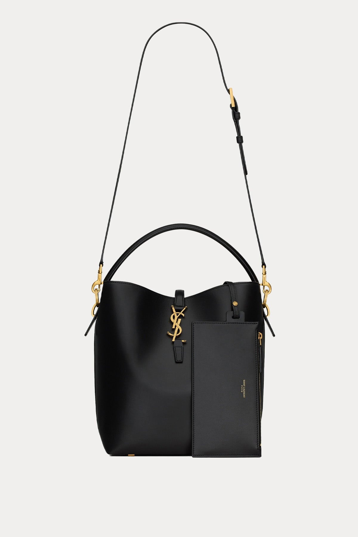 Saint Laurent Logolu Medium Deri Omuz Çantası