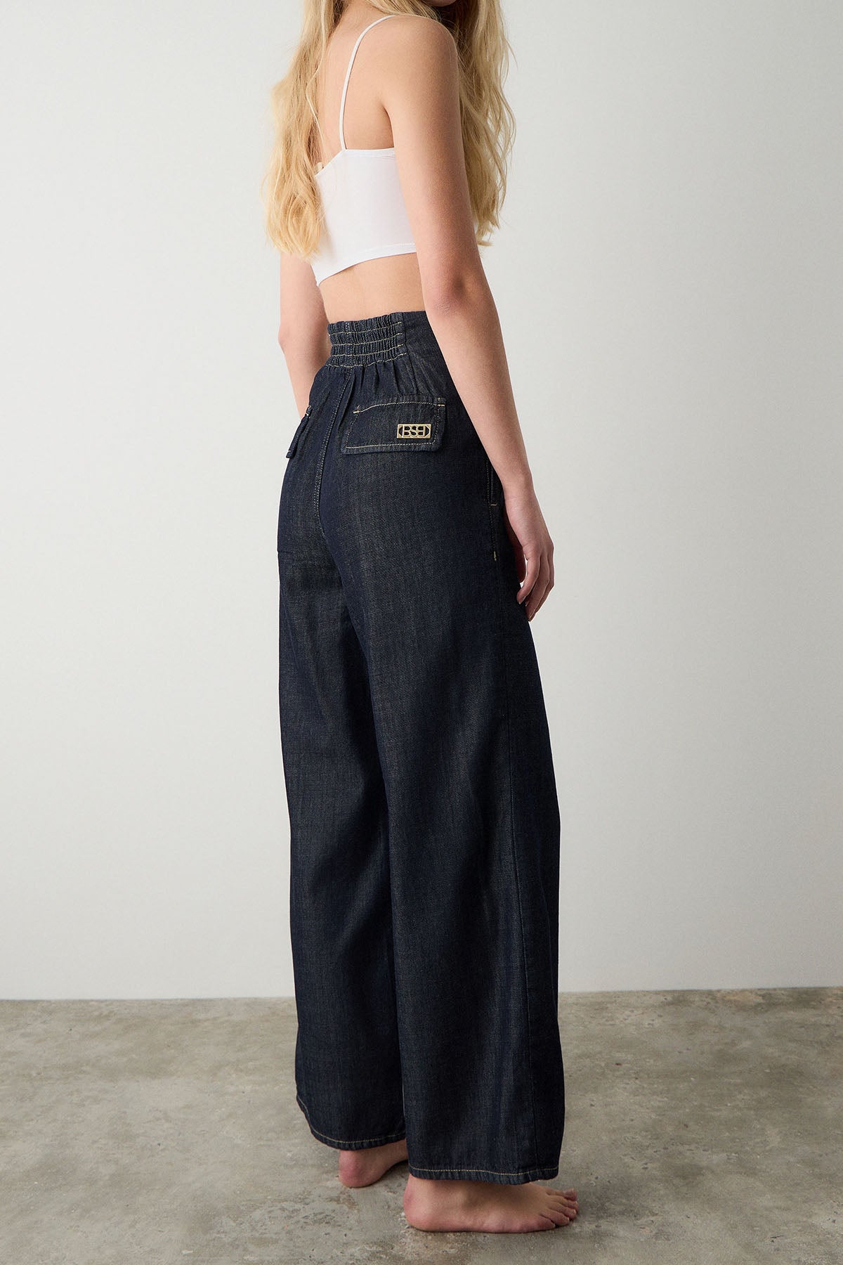 Bsb Relaxed Fit Çift Pileli Yandan Cepli Denim Pantolon-Pantolon-Libas