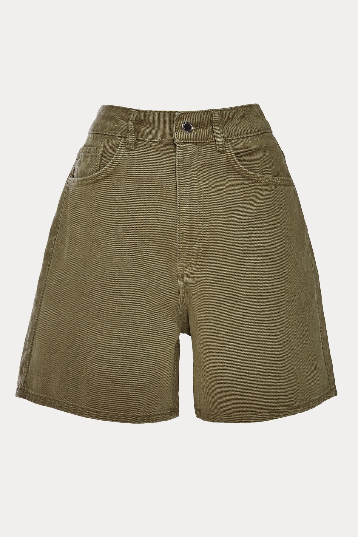 Bsb Regular Fit Yüksek Bel Denim Şort