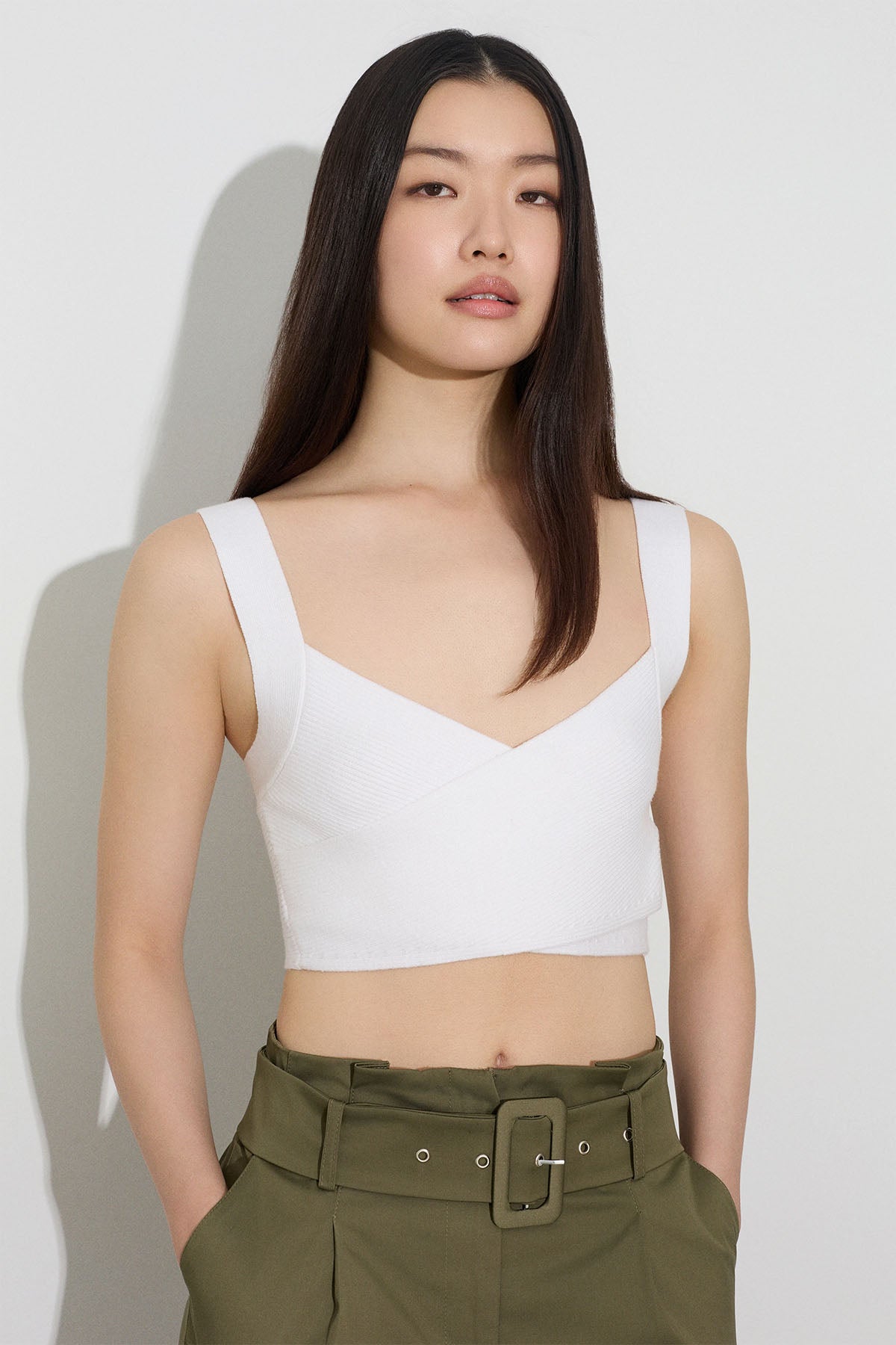 Bsb Streç Crop Bluz