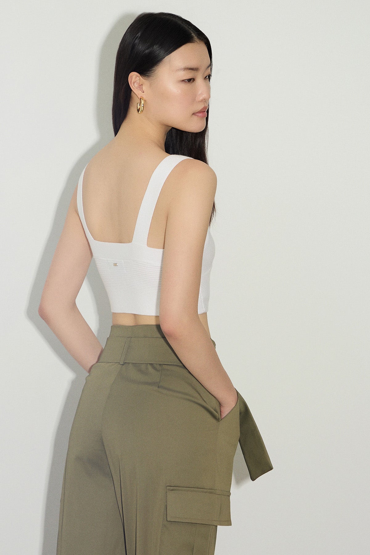 Bsb Streç Crop Bluz