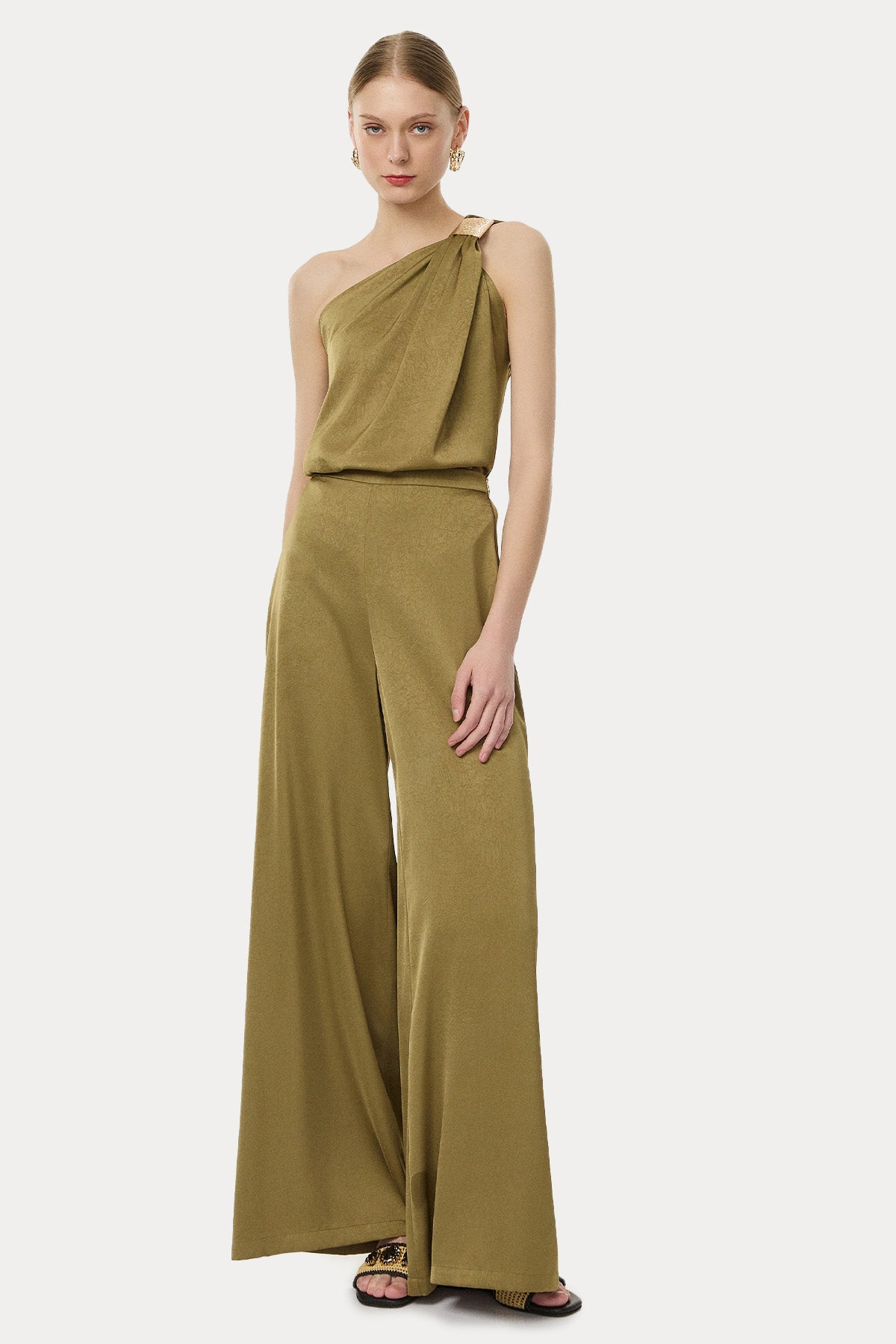 Bsb Regular Fit Yüksek Bel Desenli Pantolon