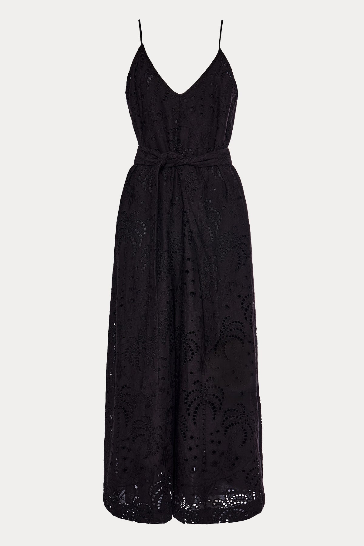 Bsb Regular Fit Lazer Kesim Dantel Nakış Kemerli Tulum