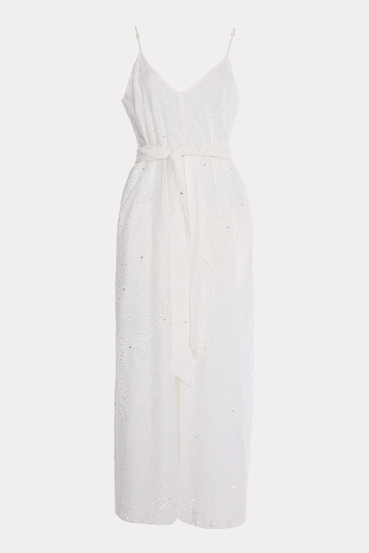 Bsb Regular Fit Lazer Kesim Dantel Nakış Kemerli Tulum