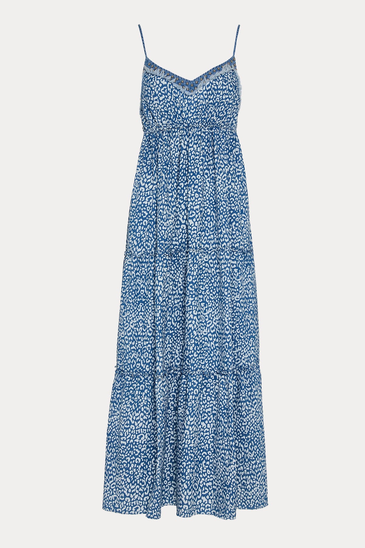 Bsb Askılı Trok Detaylı Maxi Elbise