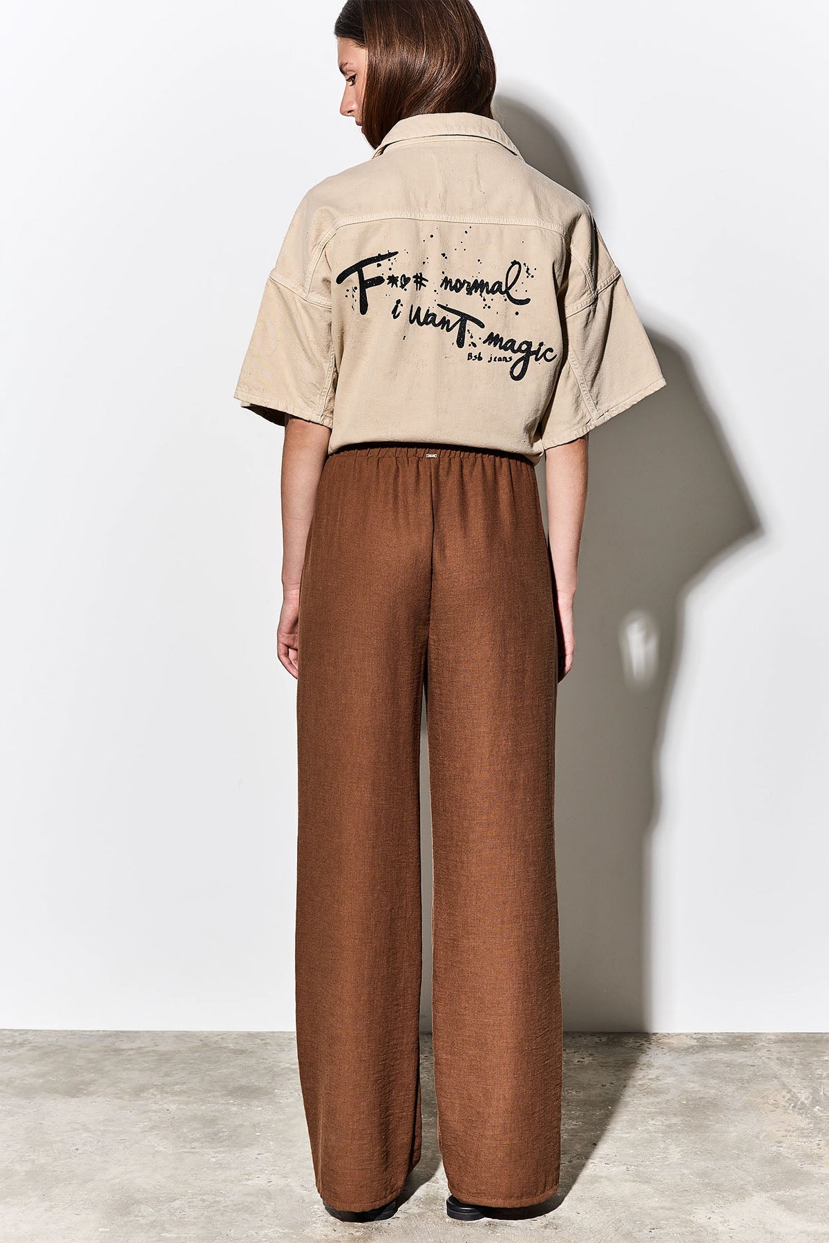 Bsb Relaxed Fit Beli Lastikli Yandan Cepli Pantolon