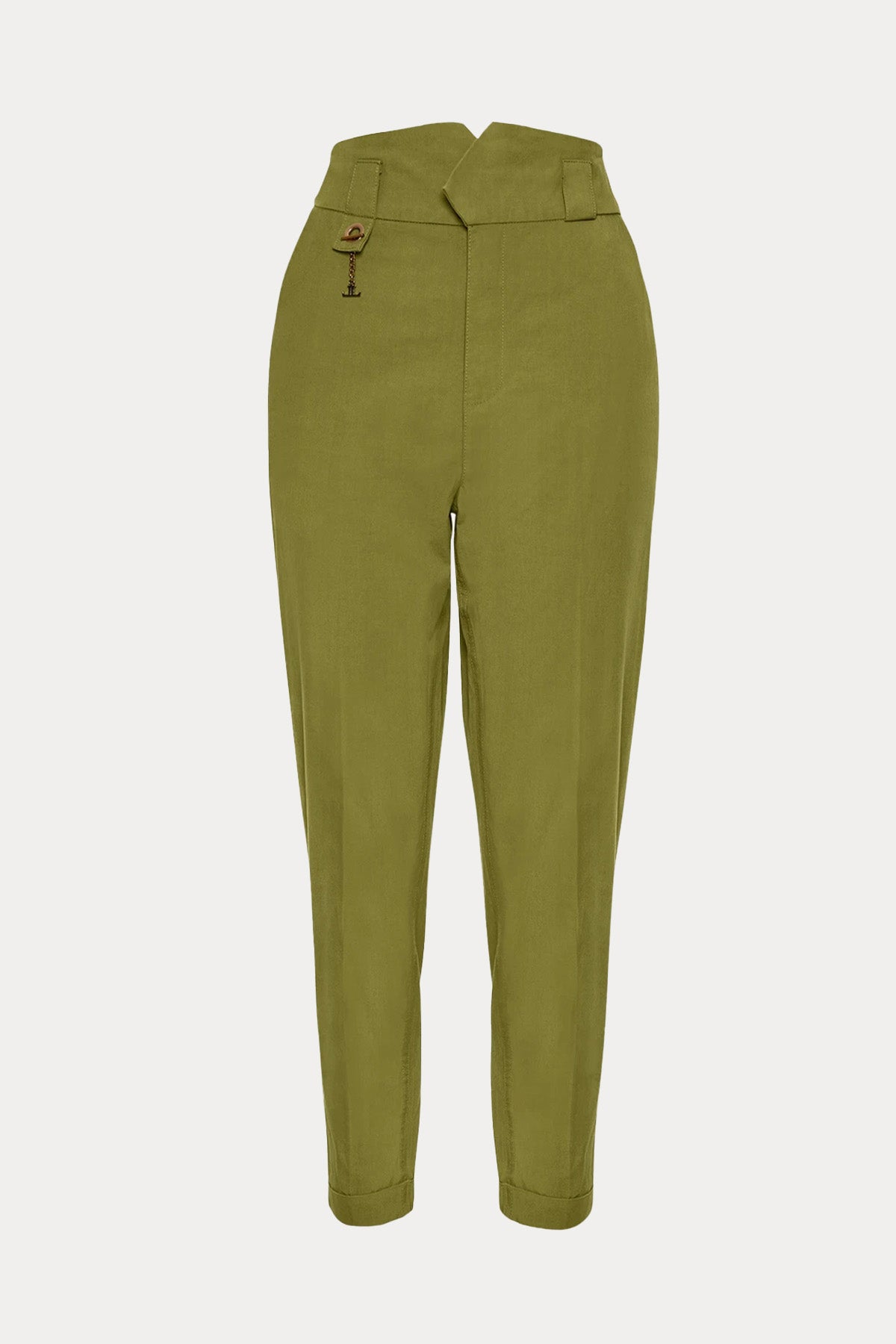 Lynne Straight Fit Yüksek Bel Crop Pantolon