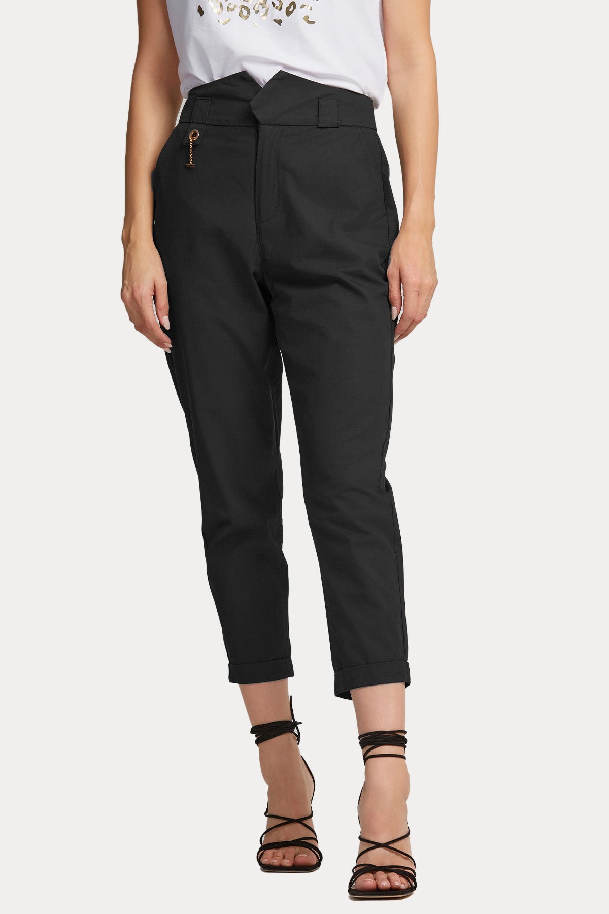 Lynne Straight Fit Yüksek Bel Yandan Cepli Pantolon