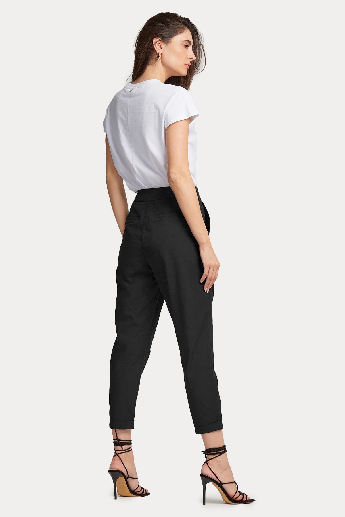 Lynne Straight Fit Yüksek Bel Yandan Cepli Pantolon