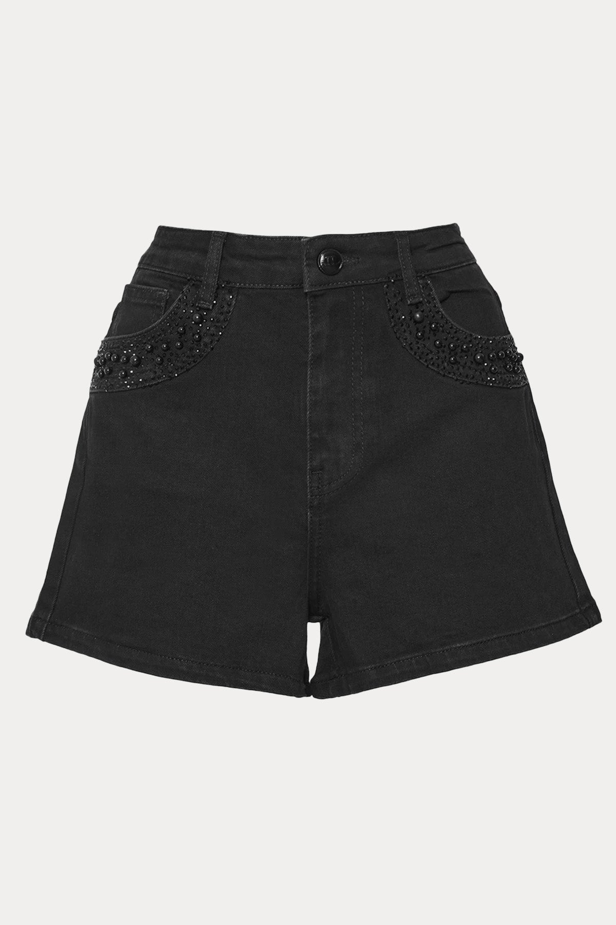 Lynne Slim Fit Yüksek Bel Denim Şort