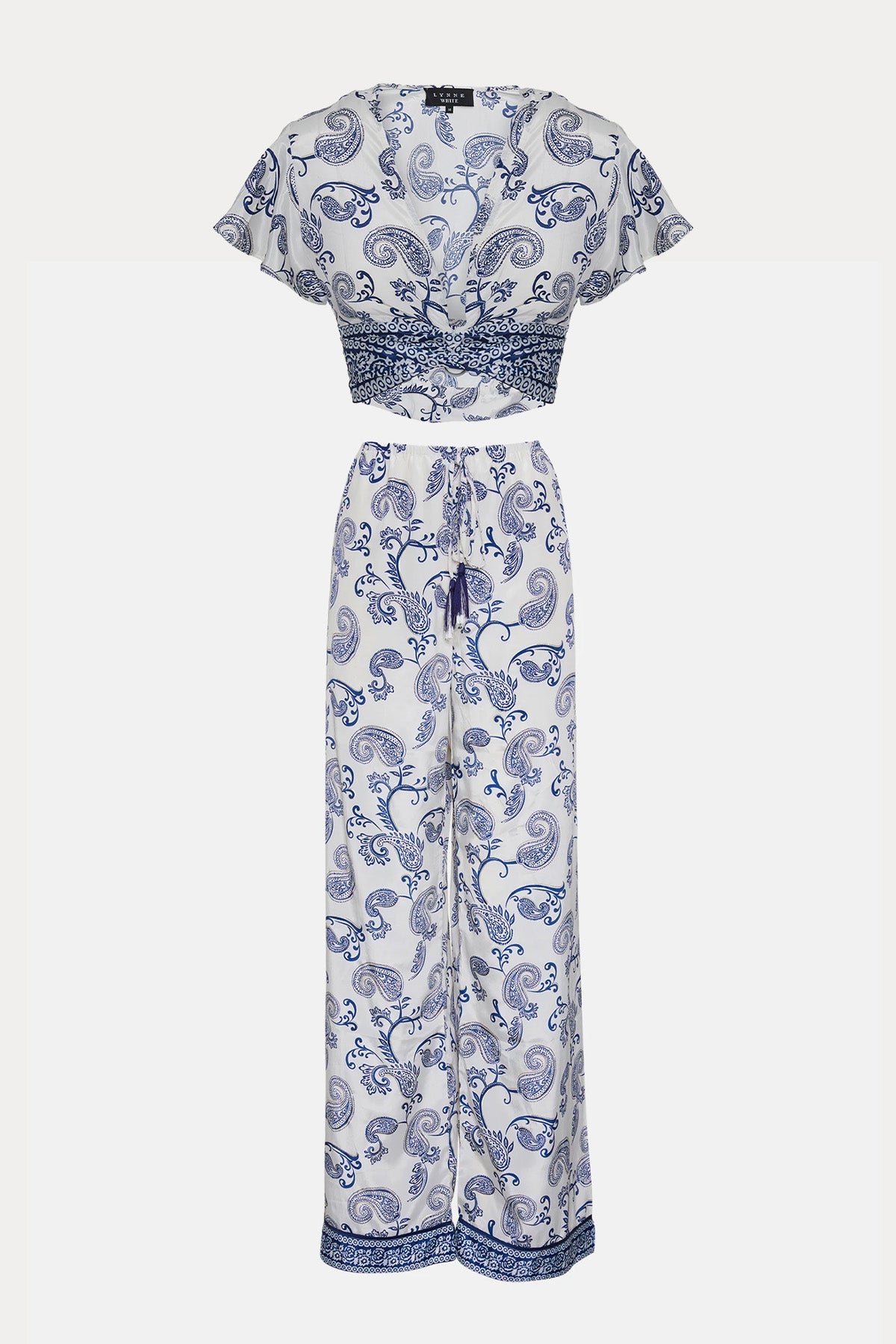 Lynne Relaxed Fit Etnik Desenli Bluz Pantolon Set