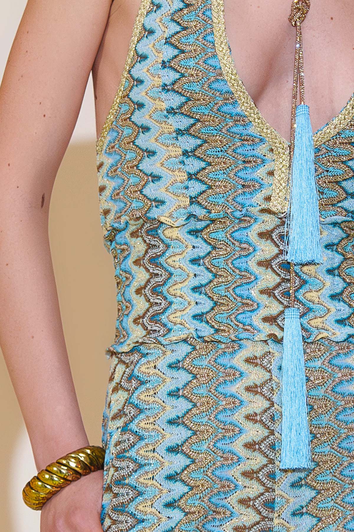 Pho Firenze Derin V Yaka Belden Oturtmalı Tulum