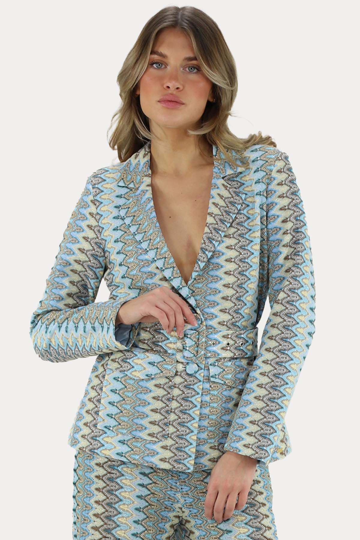 Pho Firenze Kemerli Blazer Ceket