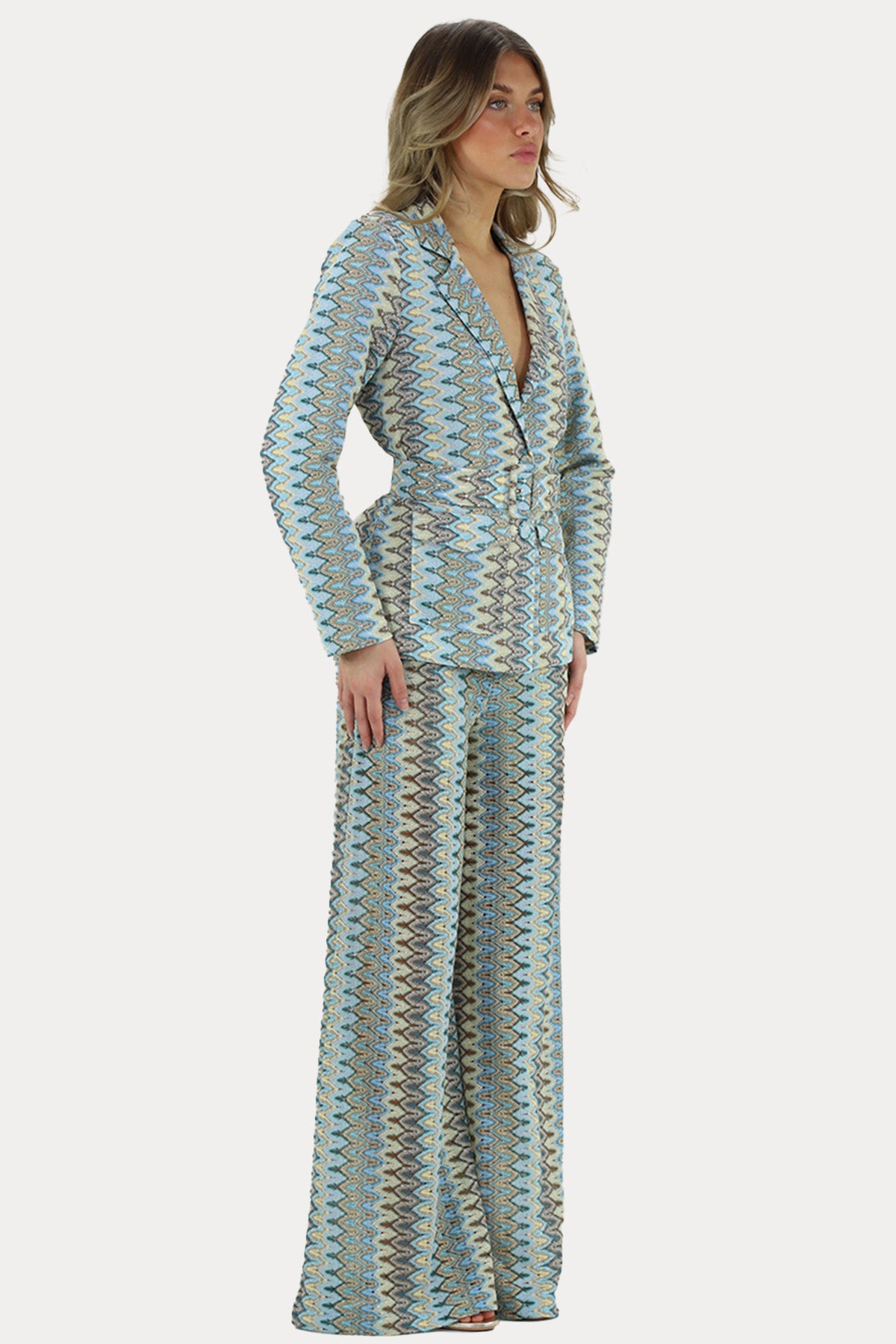 Pho Firenze Kemerli Blazer Ceket-Ceket-Libas