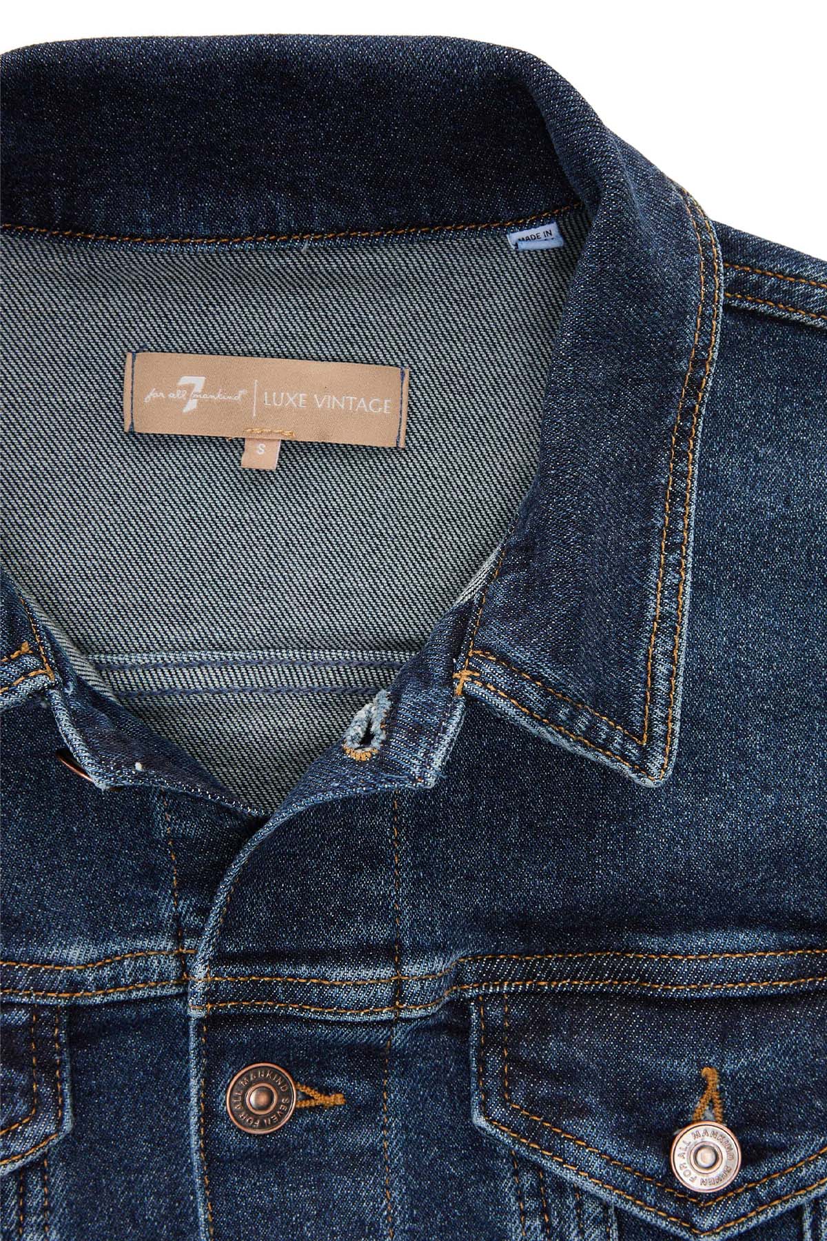 7 For All Mankind Luxe Vintage Streç Denim Ceket