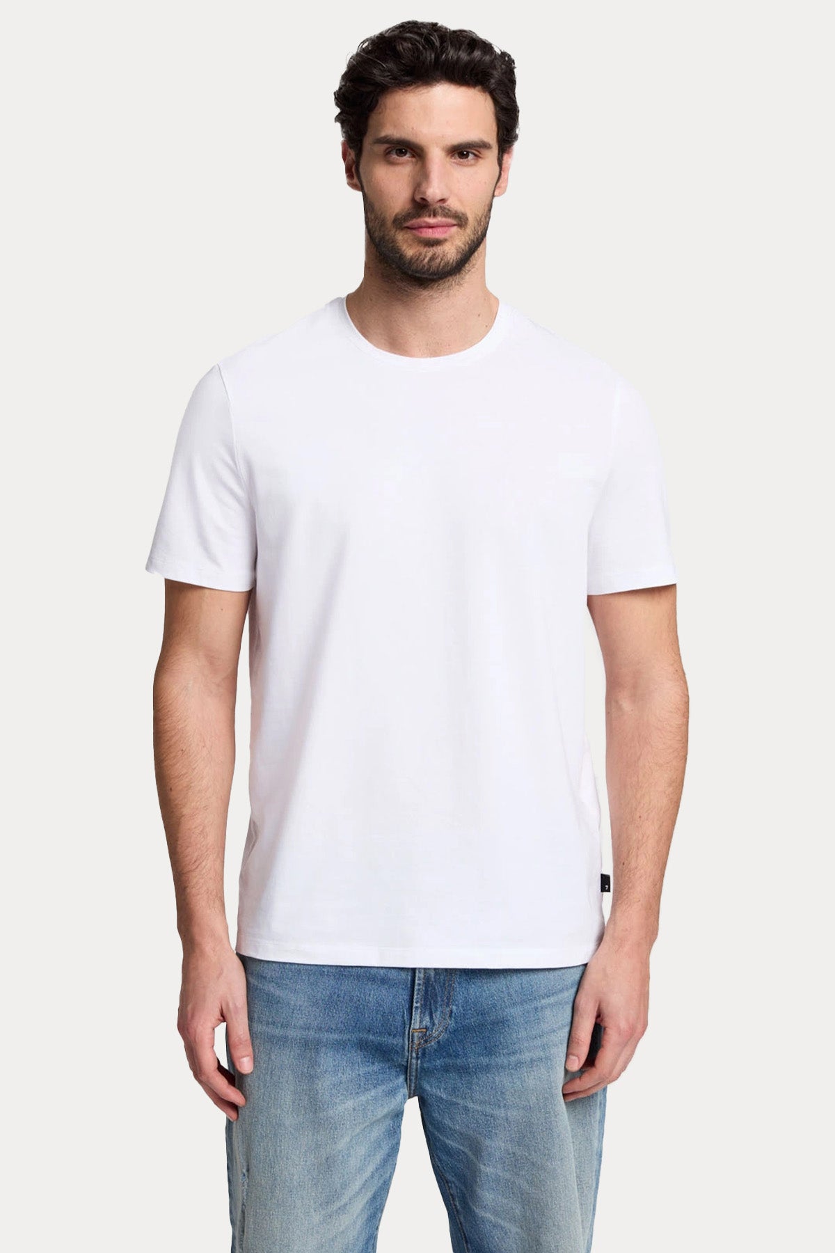 7 For All Mankind Yuvarlak Yaka Luxe Performance Streç T-shirt