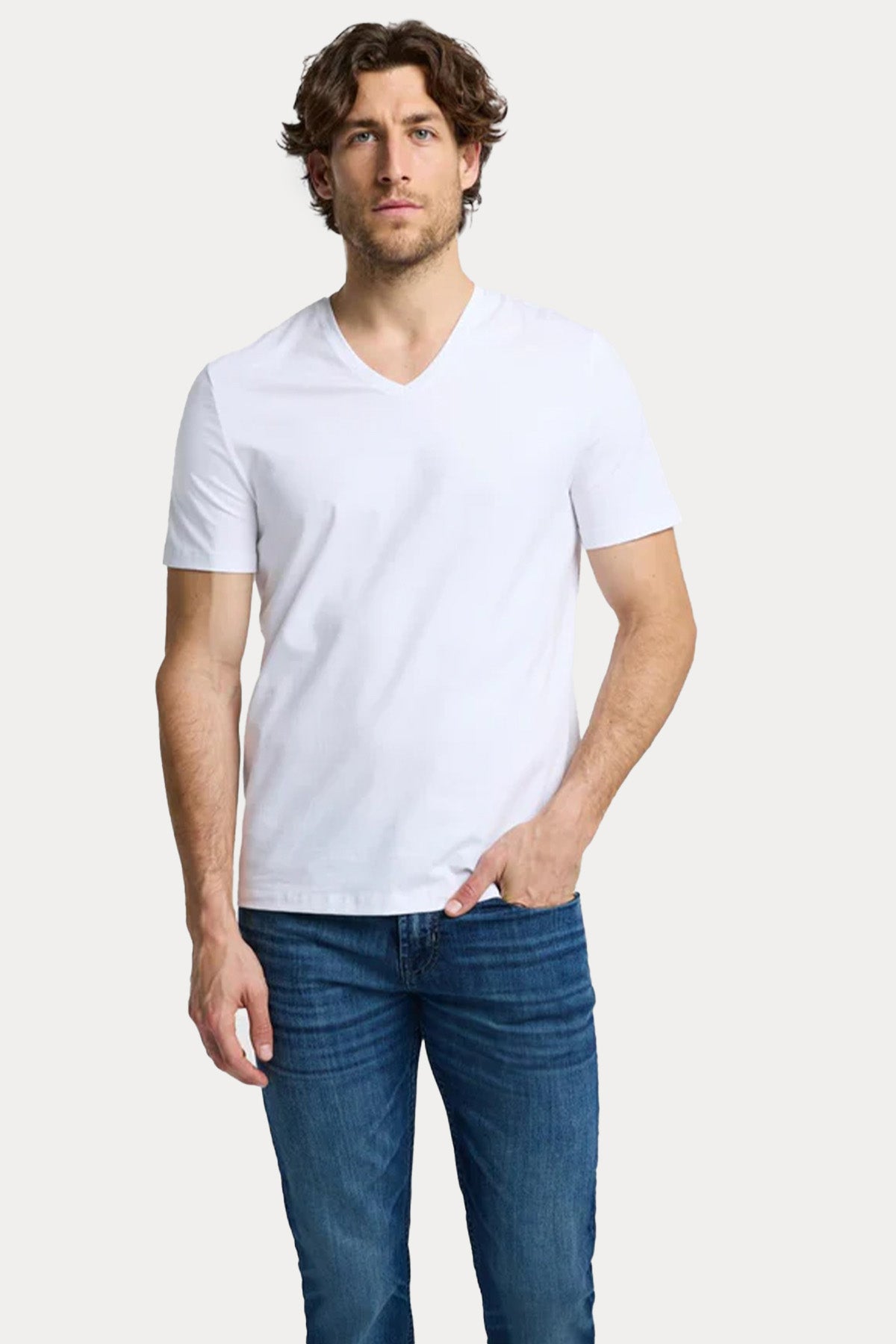 7 For All Mankind V Yaka Luxe Performance Streç T-shirt