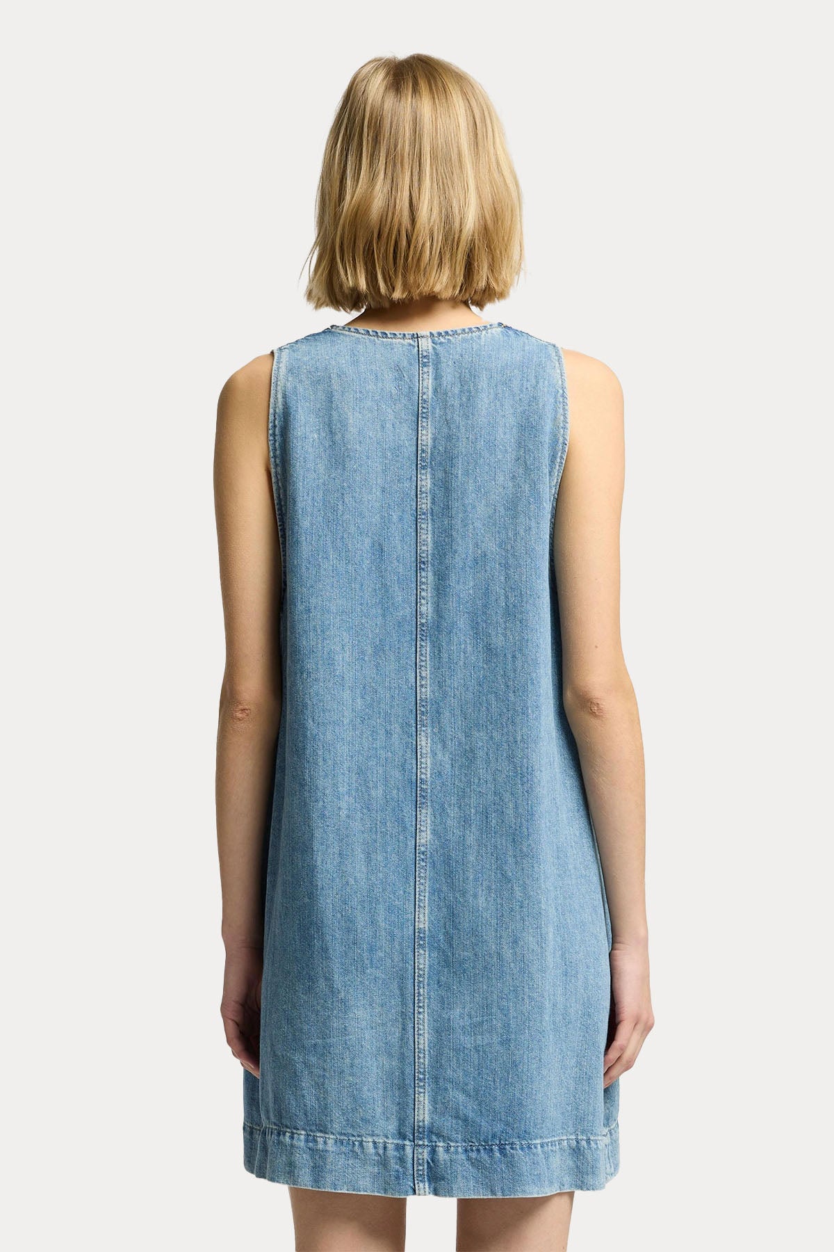 7 For All Mankind Relaxed Fit Denim Mini Elbise