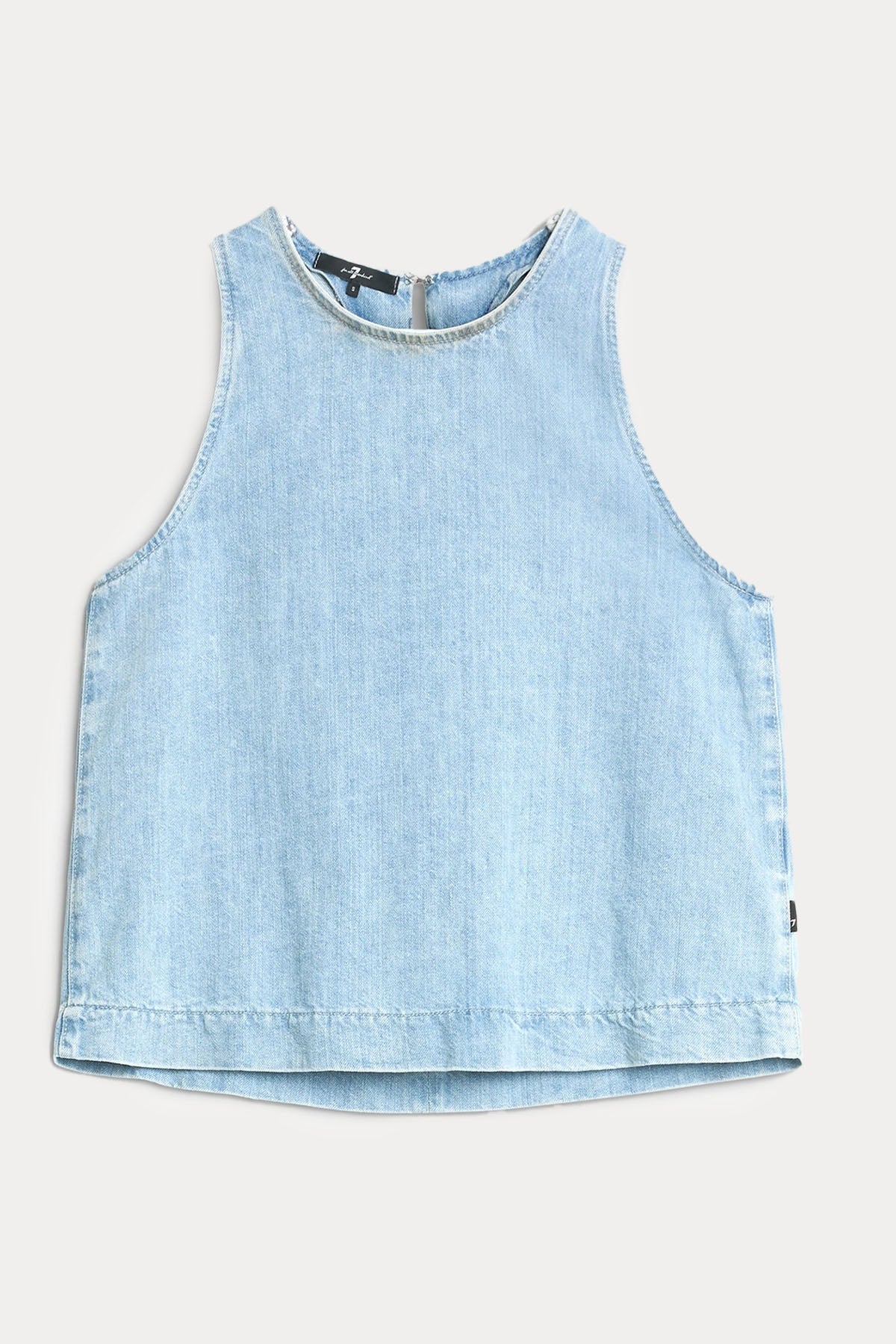 7 For All Mankind Relaxed Fit Denim Keten Bluz