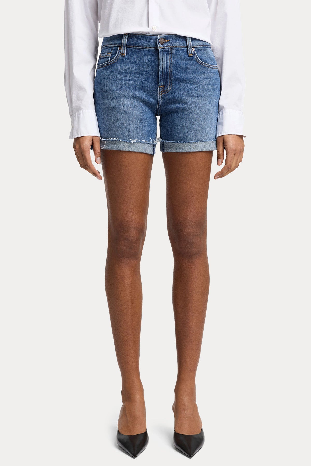 7 For All Mankind Slim Fit Denim Şort