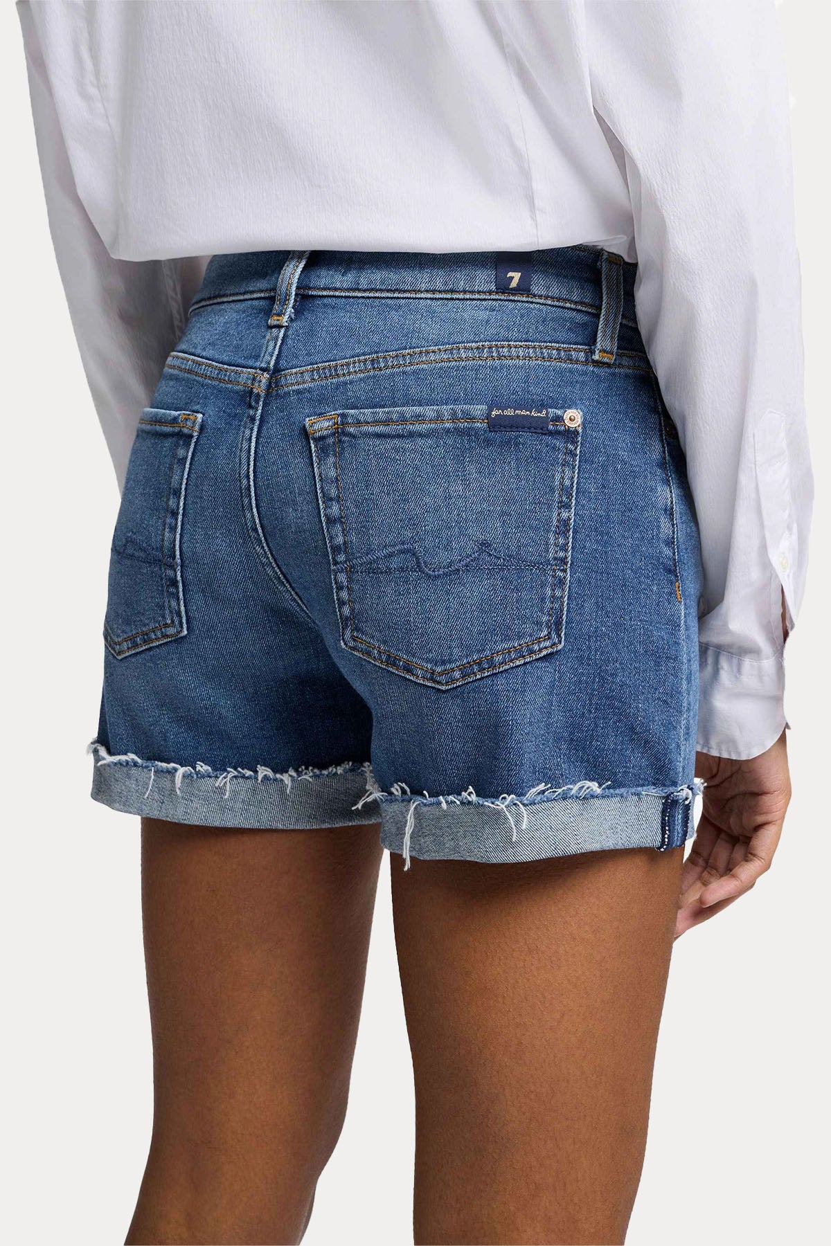 7 For All Mankind Slim Fit Denim Şort