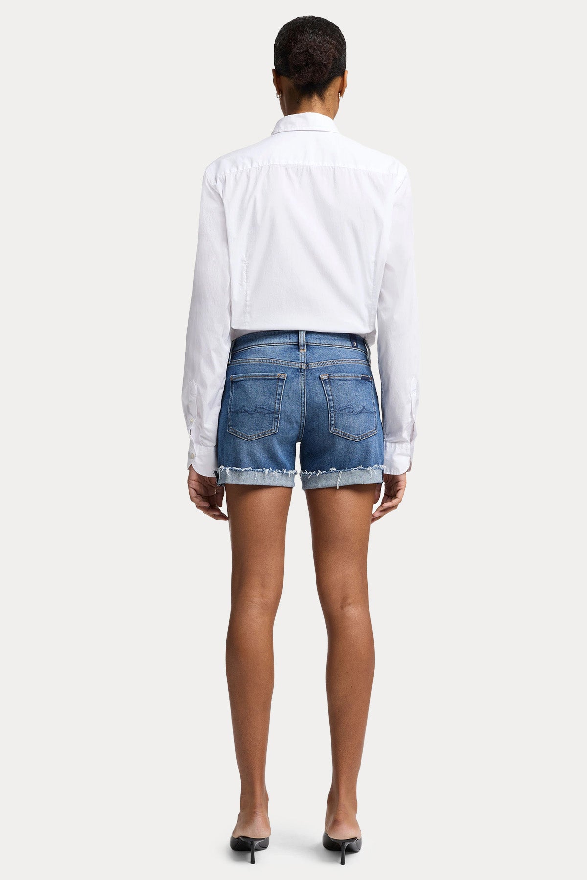 7 For All Mankind Slim Fit Denim Şort