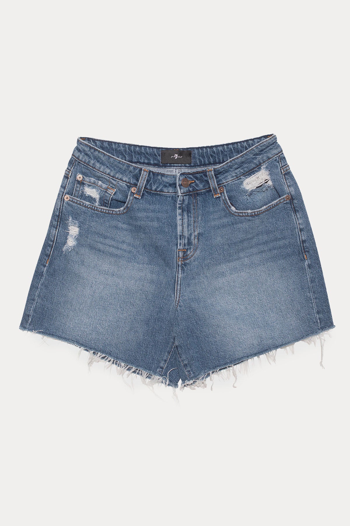 7 For All Mankind Straight Fit Denim Şort