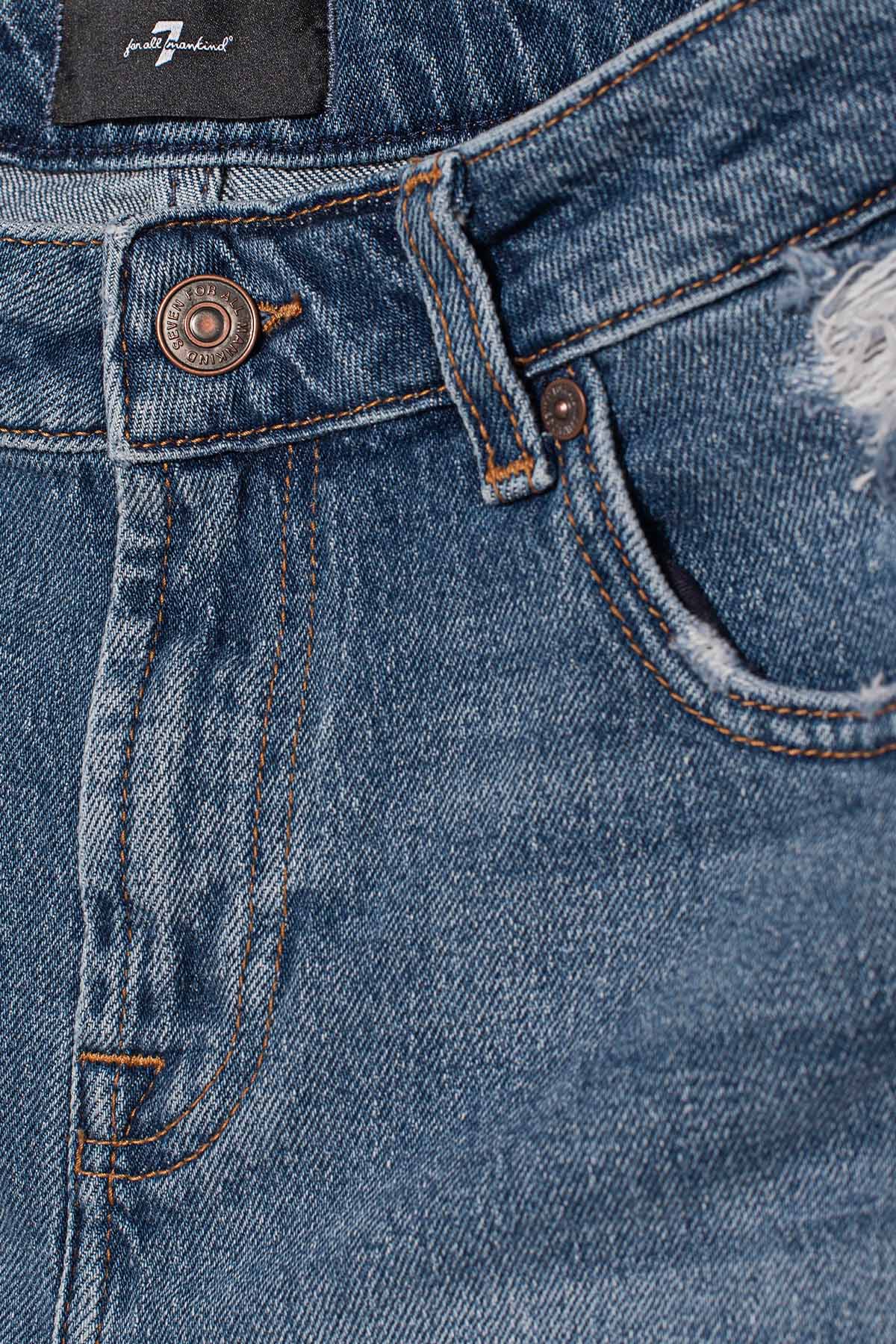 7 For All Mankind Straight Fit Denim Şort