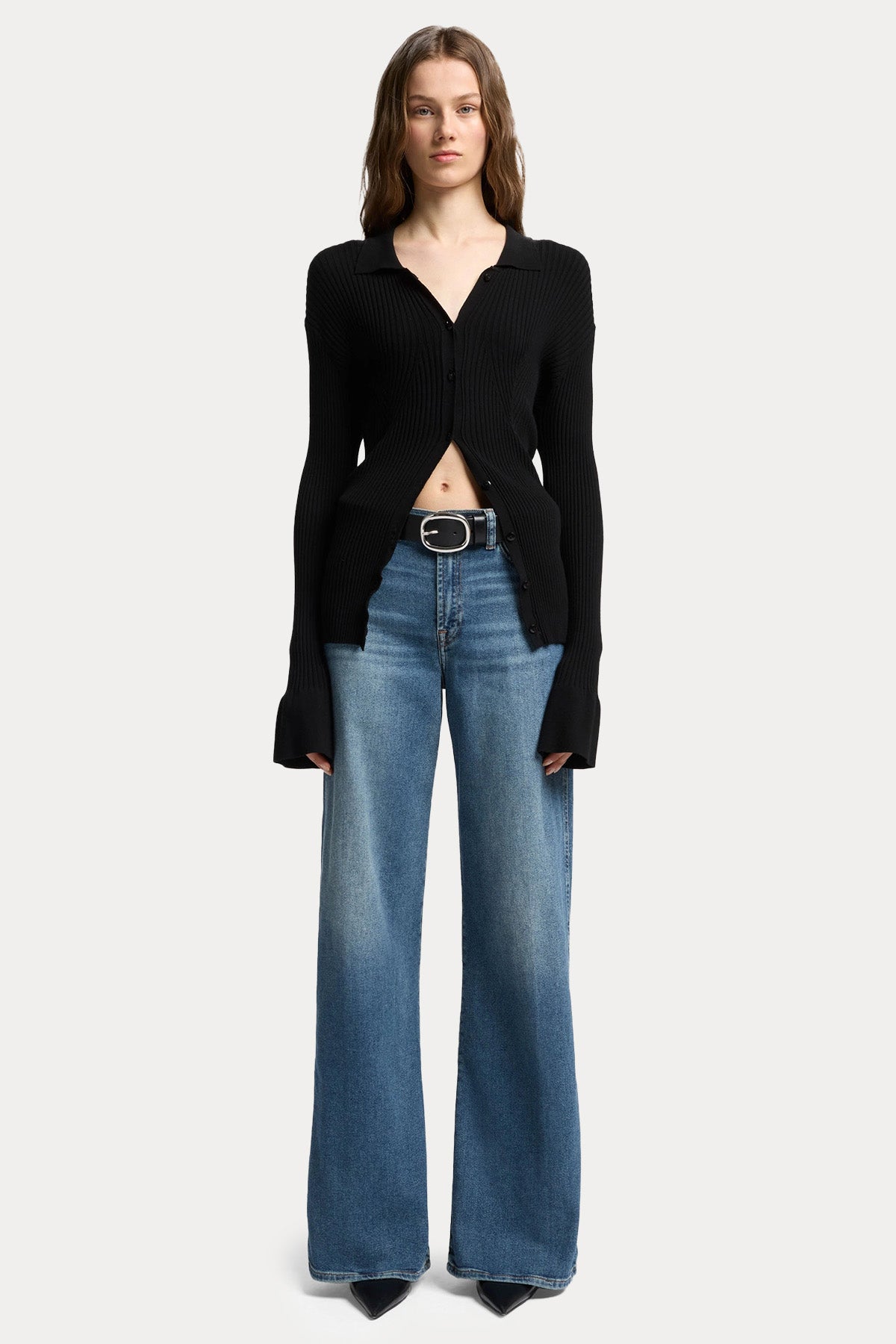 7 For All Mankind Lotta Straight Fit Yıkamalı Jeans